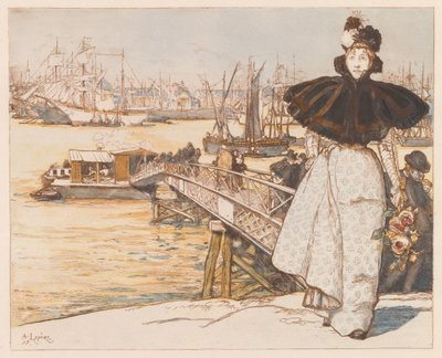 Molo sulla Garonna, Bordeaux da Auguste Louis Lepère