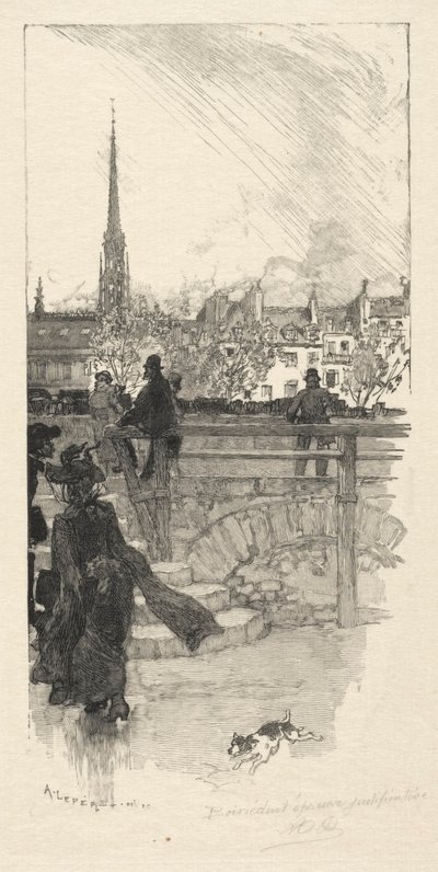 Quai des Grands Augustins, Parigi da Auguste Louis Lepère