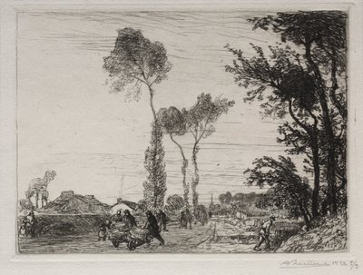 Ritorno dal mercato di St. Jean-de-Mont da Auguste Louis Lepère