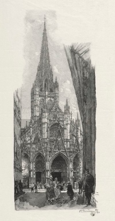 Rouen Illustré: Eglise Saint Maclon da Auguste Louis Lepère