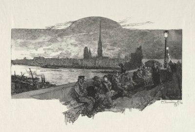 Rouen Illustrato: Il Ponte di Pietre da Auguste Louis Lepère