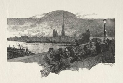 Rouen Illustré: Le Pont de Pierres, 1896 da Auguste Louis Lepère