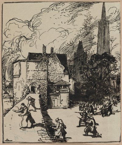 Assedio di Maubeuge da Auguste Louis Lepère