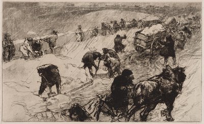 Battaglia di palle di neve: Quai aux Fleurs da Auguste Louis Lepère