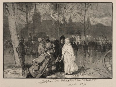 Uscita dal Teatro del Chatelet da Auguste Louis Lepère