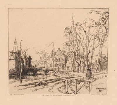 Il Ponte del Béguinage a Bruges da Auguste Louis Lepère
