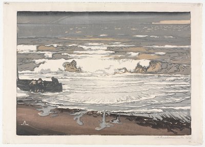 Le Onde che si Rompono, Marea di Settembre 1901 da Auguste Louis Lepère