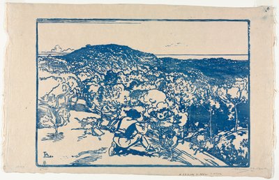 Il bracconiere, Dune di Saint Jean de Mont, 1901 da Auguste Louis Lepère