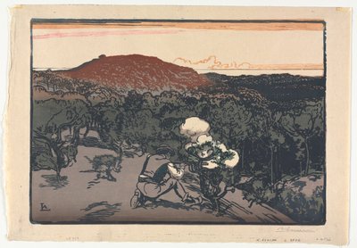 Il bracconiere, Dune di Saint Jean de Mont, 1901 da Auguste Louis Lepère