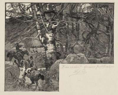 Una caccia al Monte Gérard da Auguste Louis Lepère