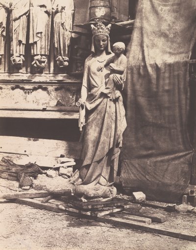 Scultura della Vergine con Bambino, Notre Dame, Parigi, 1853-1854 da Auguste Mestral