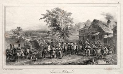 Album pour 1831: Convoi militaire, 1831 da Auguste Raffet
