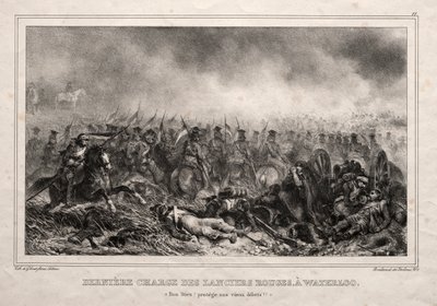 Ultima Carica dei Lancieri Rossi a Waterloo da Auguste Raffet