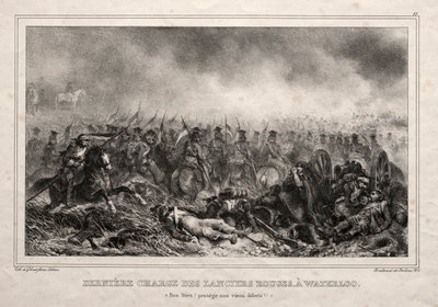 Ultima carica dei Lancieri Rossi a Waterloo da Auguste Raffet