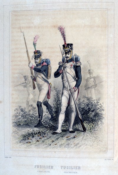 Fuciliere Granatiere e Fuciliere Cacciatore, 1859 da Auguste Raffet