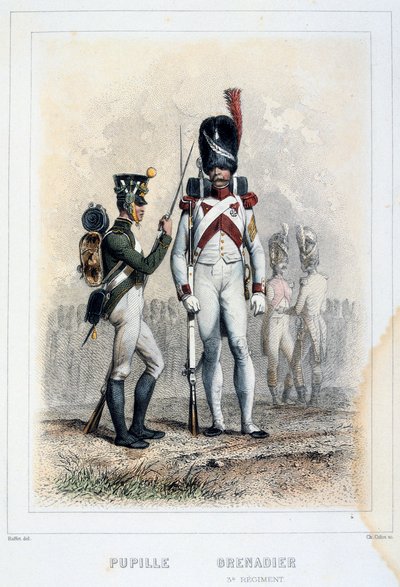 Granatiere e allievo del 3º reggimento, 1859 da Auguste Raffet