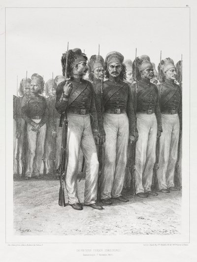 Fanteria turca, cacciatori, 1837 da Auguste Raffet