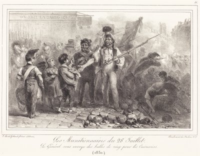 Gli operai delle munizioni del 28 luglio da Auguste Raffet