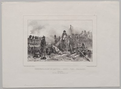 Album Litografico del 1837: Mezzo-Battaglione a Sinistra...Mira!...Fuoco!...Carica da Auguste Raffet