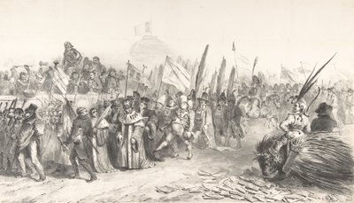 La grande revisione del Juste-Milieu passando La Caricature, ottobre 1832 da Auguste Raffet