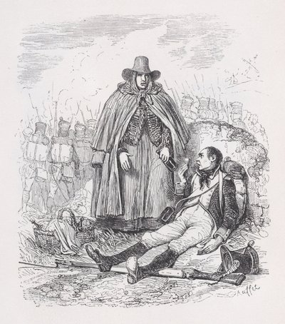 La Vivandiera da Le Opere Complete di Béranger da Auguste Raffet