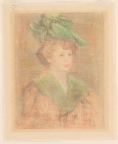 Signora con cappello verde (Mlle. Dieterle?) da Auguste Renoir