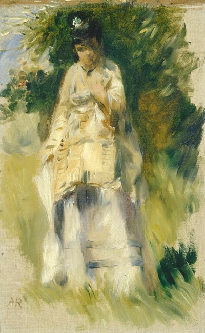 Donna in Piedi Vicino a un Albero da Auguste Renoir