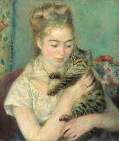 Donna con un Gatto da Auguste Renoir