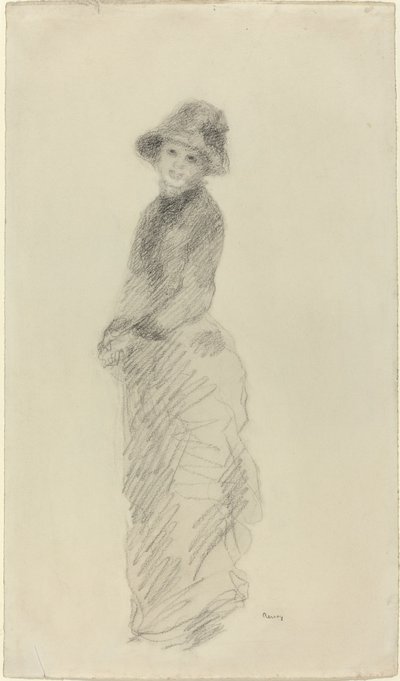 Giovane donna in piedi da Auguste Renoir