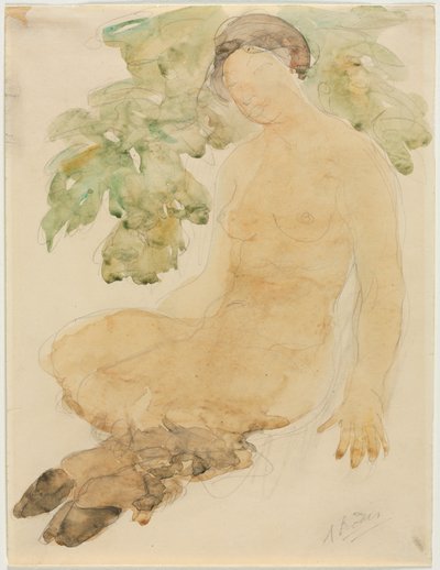 Faunesse, 1905 circa (acquerello su grafite) da Auguste Rodin