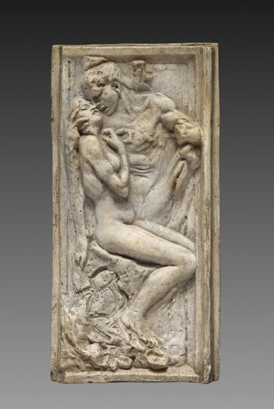 Amanti (Les amants), 1880-85 circa (modello originale) (gesso verniciato di colore chiaro) da Auguste Rodin