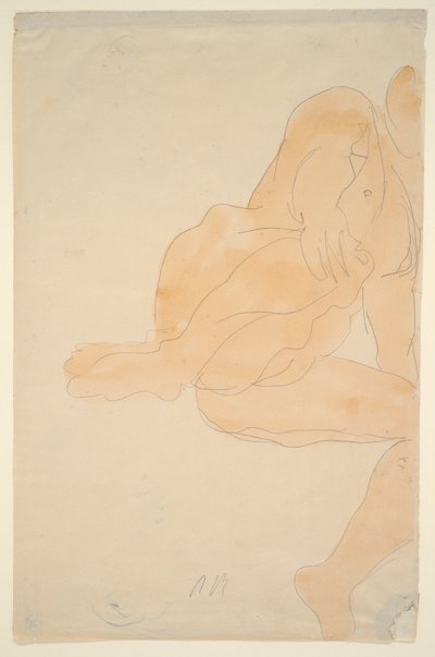 Nudo seduto, ginocchio alzato da Auguste Rodin
