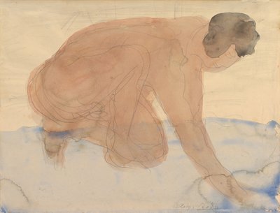 Figura nuda a mani e ginocchia, 1900-1910 da Auguste Rodin