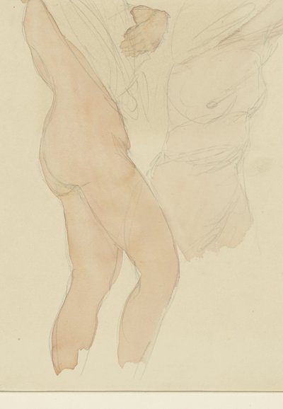 Foglio di studio con due donne che si tolgono la camicia da Auguste Rodin
