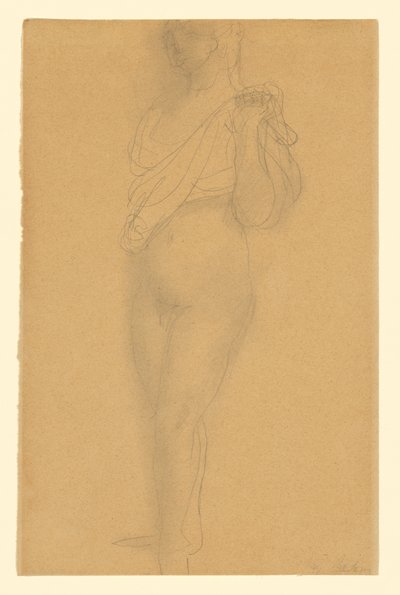 Studie eines Aktes mit Draperie da Auguste Rodin