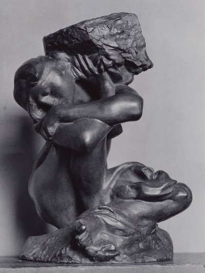 La cariatide caduta che porta la sua pietra da Auguste Rodin
