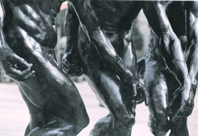 Le Tre Ombre, dettaglio del torso e delle braccia (dettaglio) da Auguste Rodin