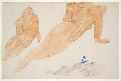 Due nudi reclinati da Auguste Rodin