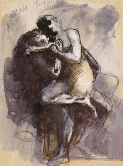 Vaso Clodion (Amanti) c.1880 da Auguste Rodin