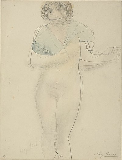 Donna con scialle da Auguste Rodin