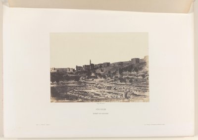 Bacino di Birket-es-Soultan fuori le antiche mura di Gerusalemme da Auguste Salzmann