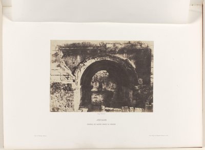 Arco della chiesa di Santa Maria dei Latini, Gerusalemme da Auguste Salzmann