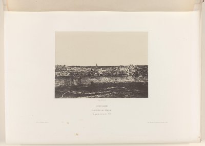 Veduta di Gerusalemme, con le mura del tempio da Auguste Salzmann