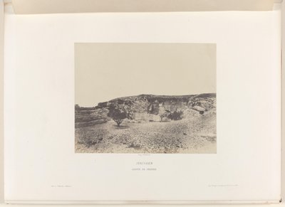 Veduta della grotta di Geremia, vicino a Gerusalemme da Auguste Salzmann