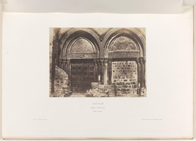 Portale principale della Chiesa del Santo Sepolcro, Gerusalemme da Auguste Salzmann