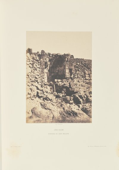 Gerusalemme. Fontana di San Filippo da Auguste Salzmann