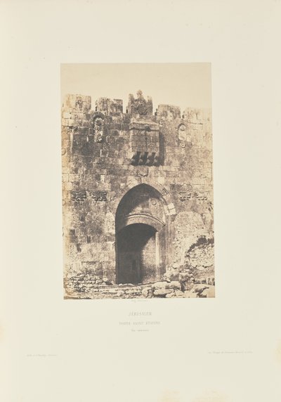 Gerusalemme. Porta di Santo Stefano. Vista esterna da Auguste Salzmann