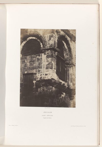 Cappella della Chiesa del Santo Sepolcro, Gerusalemme da Auguste Salzmann