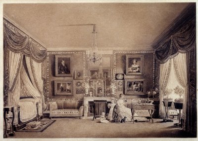 Camera da letto della Duchessa di Berry alle Tuileries da Auguste Simon Garneray