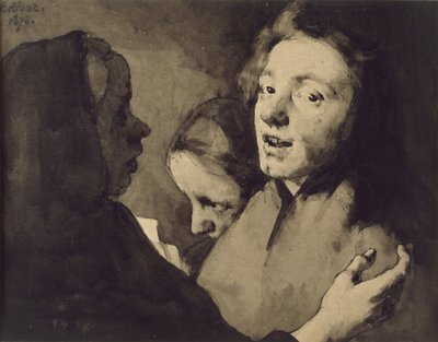 Conversazione: Tre Teste, 1872 da Auguste Theodule Ribot